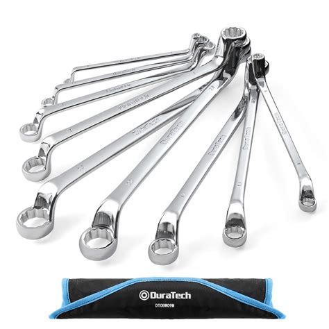 8 piece offset box wrench set chrome vanadium steel construction|offset box wrench.